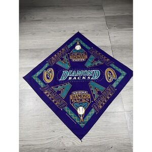 Vintage Arizona Diamondbacks 2001 World Series Bandana MLB 22" All Over Print